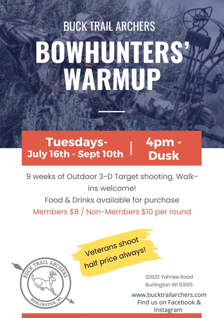 2025 Bowhunters' Warmup League Flyer